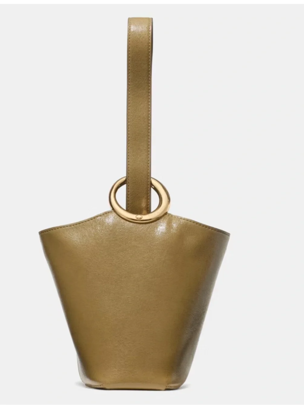 Kate Spade Halo Dried Thyme Glazed Leather Mini Bucket Bag